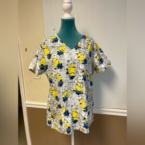 Despicable Me Scrub Top with‎ Pockets – Size L